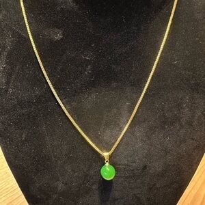 COPY - Green jade pendant necklace. New